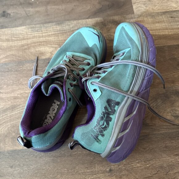 Hoka One One Challenger Hiking Women's Size 9 Teal Athletic Running Shoes Walk - Picture 4 of 6
